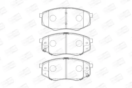 Колодки гальмівні дискові передні HYUNDAI ix20 (JC) 10-, SONATA VI (YF) 09-15|KIA SOUL I (AM) 09-14 CHAMPION 573454CH