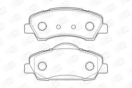 Колодки гальмівні дискові передні Citroen C4 (14-), C-ELYSEE (12-)/Peugeot 301 (12-) CHAMPION 573461CH