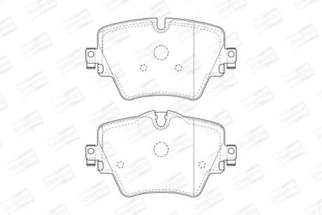Колодки гальмівні дискові передні BMW 1 (F40), 3 (G20,G80), 5 (G30,F90), X3 (G01,F97) CHAMPION 573612CH