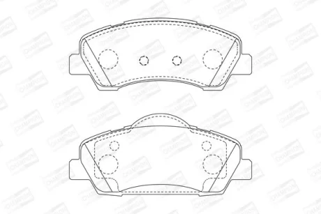 Колодки гальмівні дискові передні Citroen C4 Cactus / Peugeot 308 II CHAMPION 573630CH