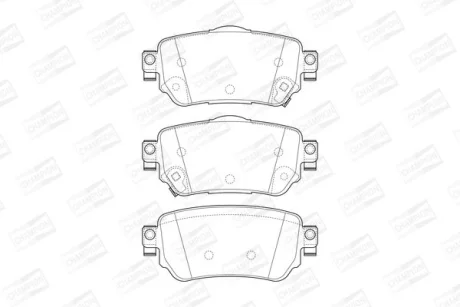Колодки гальмівні дискові задні Nissan X-Trail III, Qashqai II, Leaf (17-)/ Renault Kadjar (15-) CHAMPION 573658CH