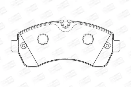 Колодки гальмівні дискові передні Sprinter/ VW Crafter 5T (06-) CHAMPION 573726CH