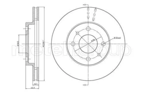 Диск гальмівний ВАЗ 2110 передній R13 CIFAM 800-553
