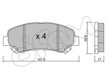 Гальмівні колодки пер. X-Trail/Qashqai 07- CIFAM 822-792-0