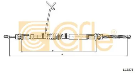 Трос гальмівний FORD Transit RWD Cab single wheels COFLE 115573