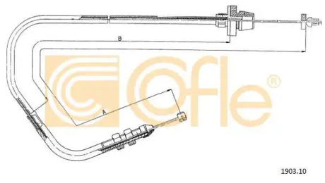 Акция Трос газу FIAT Panda 85-03 COFLE 1903.10