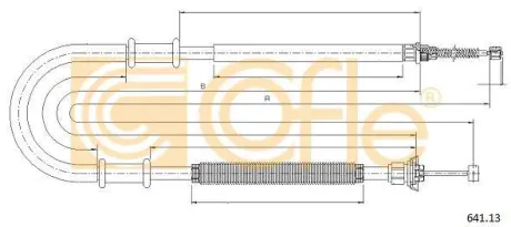 Трос ручного гальма лівий Fiat Doblo 1.2-1.9JTD 03 COFLE 64113