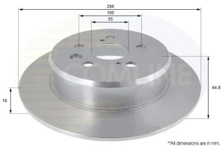 Comline - Диск гальмівний COMLINE ADC01101