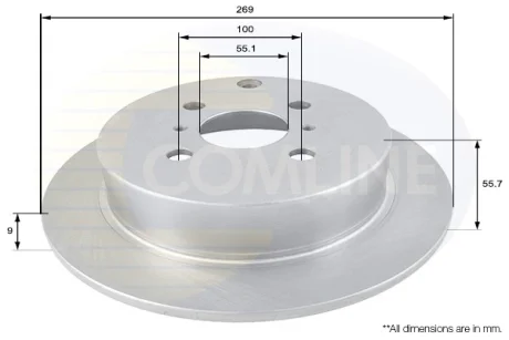 Comline - Диск гальмівний з покриттям COMLINE ADC01104