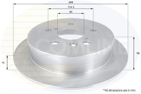 Comline - Диск гальмівний COMLINE ADC01159