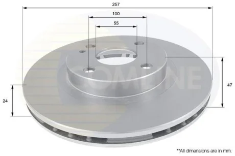 Comline - Диск гальмівний вентильований COMLINE ADC0437V