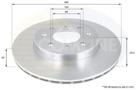 Comline - Диск гальмівний вентильований COMLINE ADC0554V