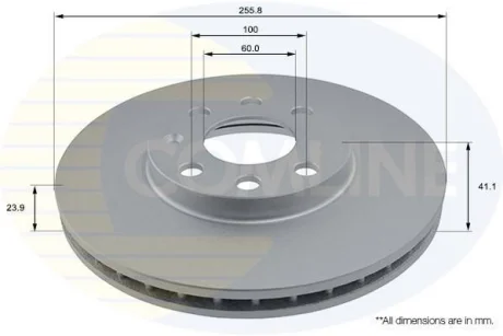 Comline - Диск гальмівний вентильований з покриттям COMLINE ADC1105V