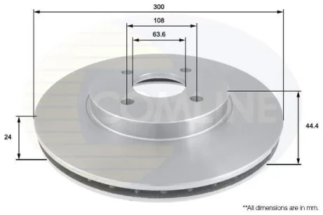 Comline - Диск гальмівний вентильований COMLINE ADC1220V