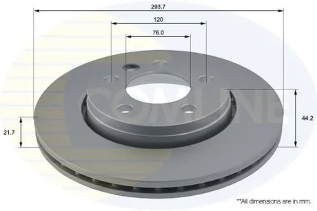 Comline - Диск гальмівний вентильований з покриттям COMLINE ADC1453V