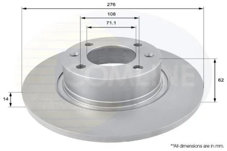Comline - Диск гальмівний з покриттям COMLINE ADC1533