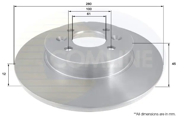 Comline - Диск гальмівний з покриттям COMLINE ADC1569 (фото 1)