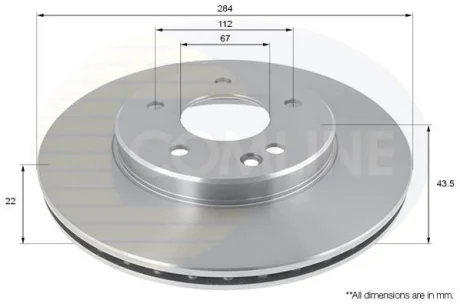 Comline - Диск гальмівний вентильований COMLINE ADC1602V