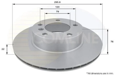 Comline - Диск гальмівний вентильований з покриттям COMLINE ADC1705V