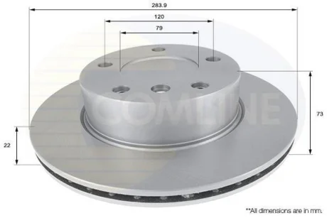 Comline - Диск гальмівний вентильований з покриттям COMLINE ADC1716V