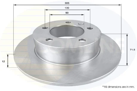 Comline - Диск гальмівний з покриттям COMLINE ADC2700
