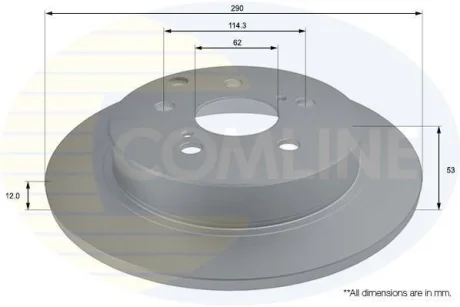 Comline - Диск гальмівний з покриттям COMLINE ADC2806