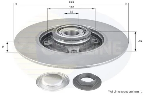 Comline - Диск гальмівний з покриттям COMLINE ADC3002