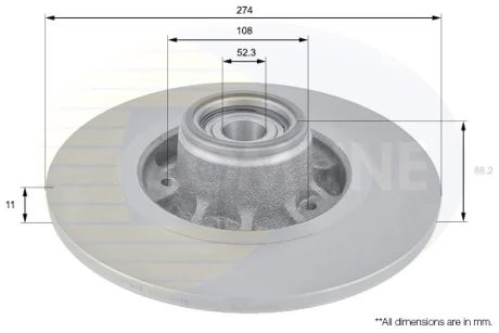 Comline - Диск гальмівний з покриттям COMLINE ADC3009