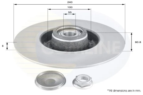 Comline - Диск гальмівний з покриттям COMLINE ADC3010
