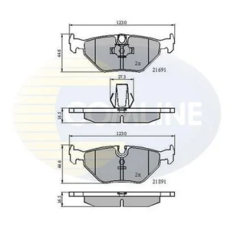 Comline - Гальмівні колодки до дисків COMLINE CBP01011