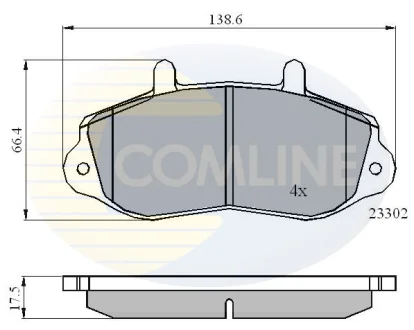 Comline - Гальмівні колодки до дисків COMLINE CBP01021