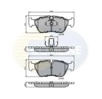 Comline - Гальмівні колодки до дисків COMLINE CBP01023