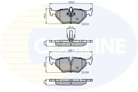 Comline - Гальмівні колодки до дисків COMLINE CBP01024