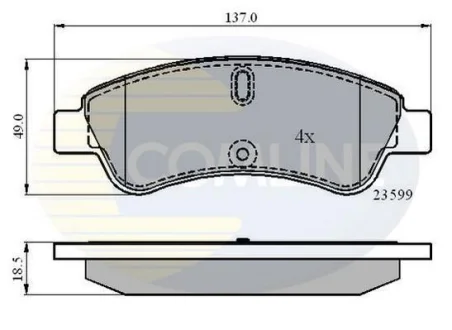 Comline - Гальмівні колодки до дисків COMLINE CBP01033