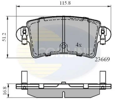 Comline - Гальмівні колодки до дисків COMLINE CBP01036