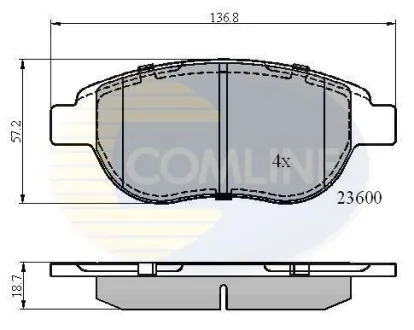 Comline - Гальмівні колодки до дисків COMLINE CBP01038