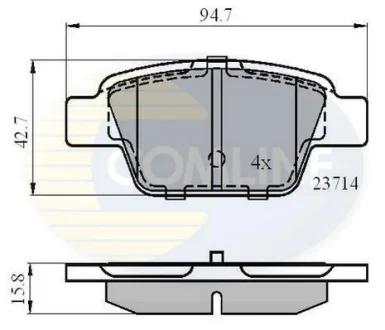 Comline - Гальмівні колодки до дисків COMLINE CBP01039