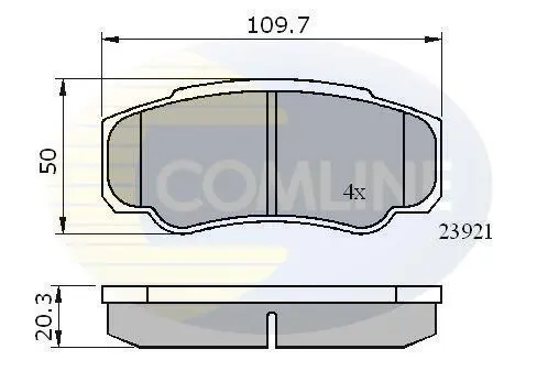 Comline - Гальмівні колодки до дисків COMLINE CBP01042 (фото 1)