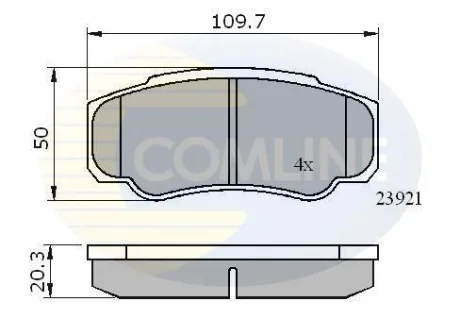 Comline - Гальмівні колодки до дисків COMLINE CBP01042