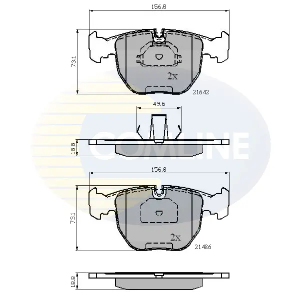 Comline - Гальмівні колодки до дисків COMLINE CBP01096 (фото 1)