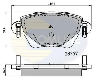 Comline - Гальмівні колодки до дисків COMLINE CBP01114