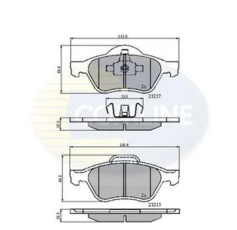Comline - Гальмівні колодки до дисків COMLINE CBP01115