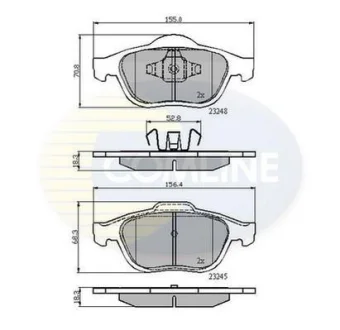 Comline - Гальмівні колодки до дисків COMLINE CBP01116