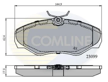 Comline - Гальмівні колодки до дисків COMLINE CBP01127