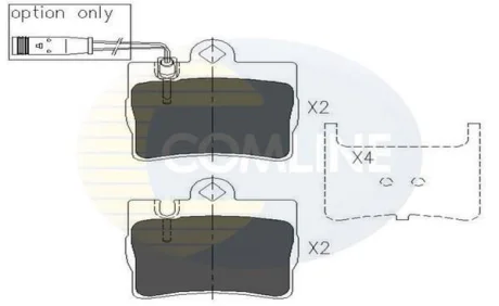 Comline - Гальмівні колодки до дисків COMLINE CBP01143