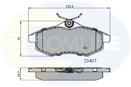 Comline - Гальмівні колодки до дисків COMLINE CBP01145