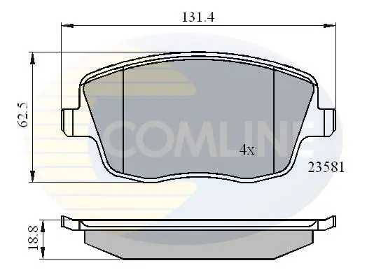 Comline - Гальмівні колодки до дисків COMLINE CBP01147 (фото 1)