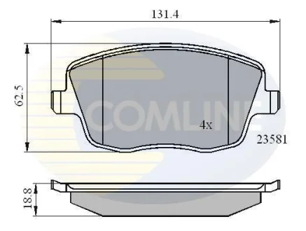 Comline - Гальмівні колодки до дисків COMLINE CBP01147