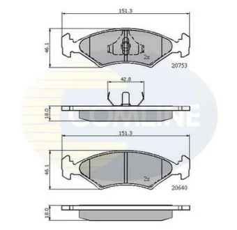 Comline - Гальмівні колодки до дисків COMLINE CBP0118
