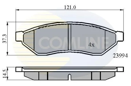 Comline - Гальмівні колодки до дисків COMLINE CBP01190